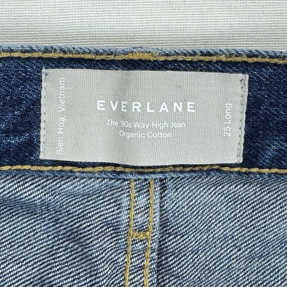 Everlane Women's 90's Way High Straight Leg Jean Size 25 Long Mid Indigo - Picture 5 of 16